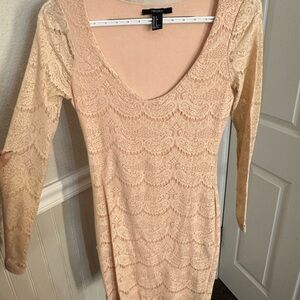 Elegant Cream Lace Dress